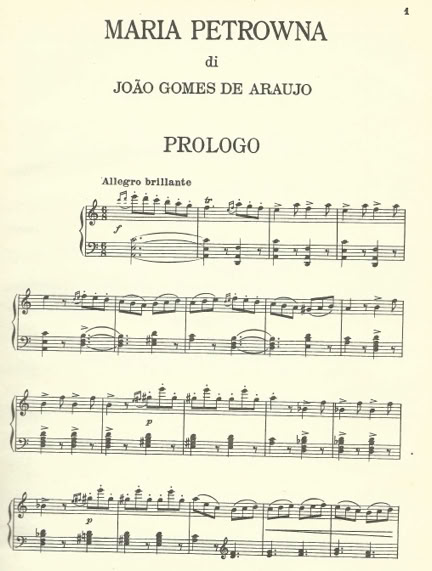 Prologo de Maria Petrowna de João Gomes de Araújo. Acervo A.A.Bispo